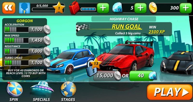 奔跑3D赛车游戏