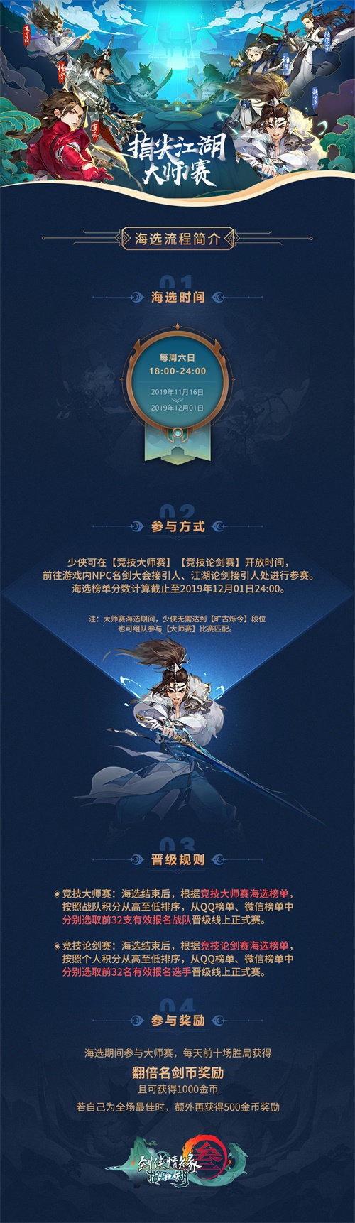 《剑网3：指尖江湖》2019大师赛海选火热开启中!0门槛赢万元奖金